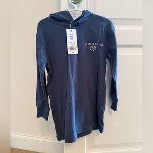 Southern Tide NWT Boy’s Navy Hooded Long Sleeve Shirt Size XS